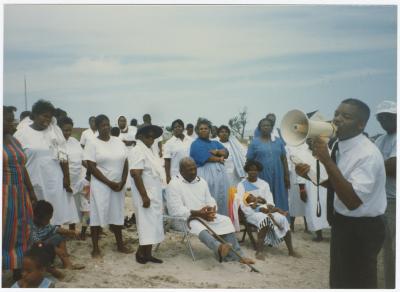 A beach baptism