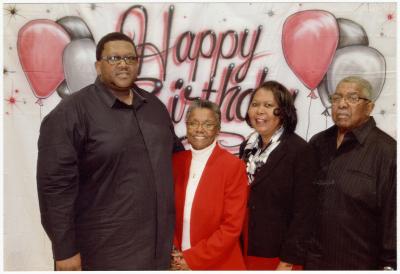 Mary Fisher and family at her 70th birthday party
