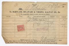 Abraham Robinson shipping bill, 1915 December 18