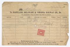 Abraham Robinson shipping bill, 1915 November 6