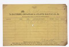 Abraham Robinson shipping bill, 1915 November 10