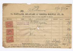 Abraham Robinson shipping bill, 1915 November 27
