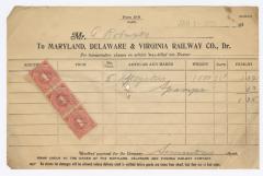 Abraham Robinson shipping bill, 1916 January 1