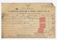 Abraham Robinson shipping bill, 1915 November 25