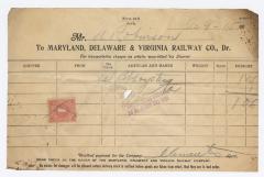 Abraham Robinson shipping bill, 1915 December 9
