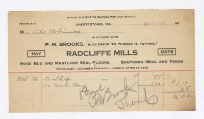 Radcliffe Mills bill, 1914 November 23