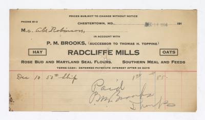 Radcliffe Mills bill, 1914 December 14
