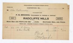 Radcliffe Mills bill, 1914 November 2