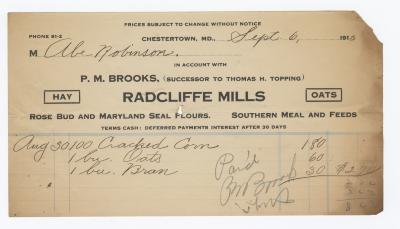 Radcliffe Mills bill, 1915 September 6