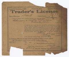 Abraham and Nettie Robinson trader's license, 1914 May 28