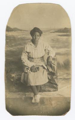Seated portrait of a woman