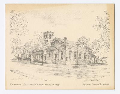 Emmanuel Episcopal Church print, circa 1880