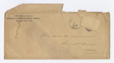 Envelope to Gussie Cannon, 1894 June 9