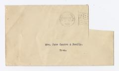 Envelope to Mrs. Jane Cannon & Family, 1922 January 29