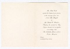 Wedding invitation for Naomi Alice Ringgold and Edward C. Blackshire