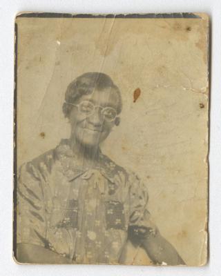 An older woman in glasses