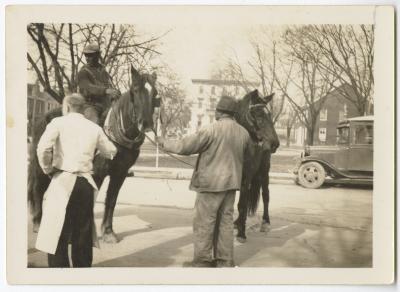 Horse and wagon accident on High Street, Chestertown, MD