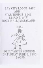 June 9th, 1990 Debutante Reunion bulletin