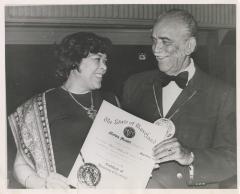 Hobson R. Reynolds receiving an award