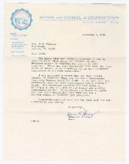 Letter of congratulations to Ruth Ringgold Briscoe