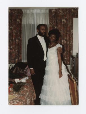 Debutante photo of Angela Jones Sampson with her father Harold Jones