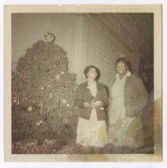 Geraldine Brooks and Ethel Boyer at the VITA Foods Christmas tree
