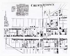 1877 map of Chestertown, Maryland