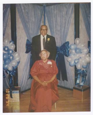 Sam and Eleanor Ringgold at Senior Center Prom