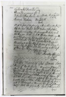 Will and testament of William Pearce