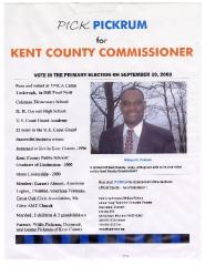 "Pick Pickrum for Kent County Commissioner"