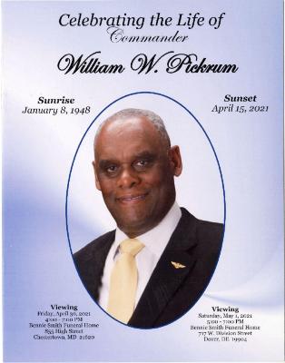 "Celebrating the Life of Commander William W. Pickrum"