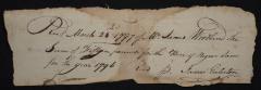 Receipt of James Eccleston