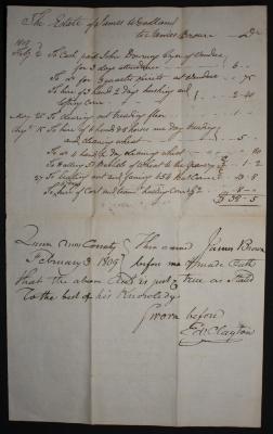 "The Estate of James Woodland to James Brown"