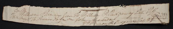 Bill of services from Dr. William Skinner to William Ridgaway