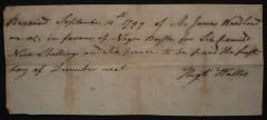 "Hugh Wallace Recd. 1799"