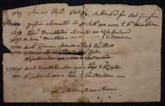 List of payments made from 1659 to 1702
