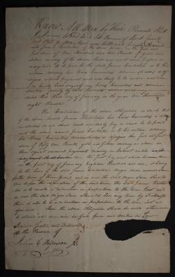 An agreement for the hiring of enslaved man named Sam