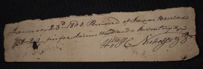 Payment of James Browne to James Woodland