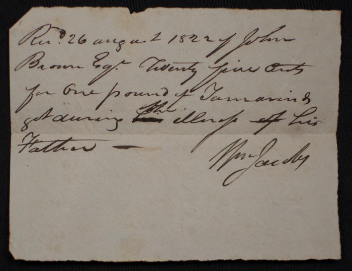 Receipt of payment from John Brown