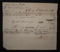 Thomas Walker's account with Colonel James Brown
