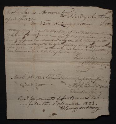 Payment due to Henry Anthony
