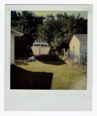 Samuel Ringgold Sr.'s boat in backyard of family home