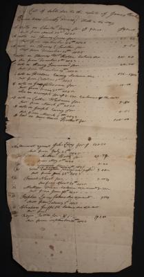 "A list of the debts due to the estate of James Hacket"