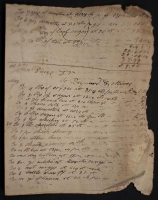 Record of the items owned by Baynard and Mirez