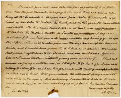 Letter from Alphonsa Blake to their lawyer Joseph Wickes