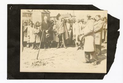Breaking ground ceremony for the new Garnet School
