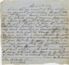 Note between John W. Palmer and Thomas Hynson 