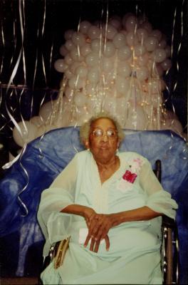 Eleanor Nickerson Ringgold at the 1996 Senior Citizen Prom