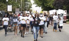 Marching down High Street